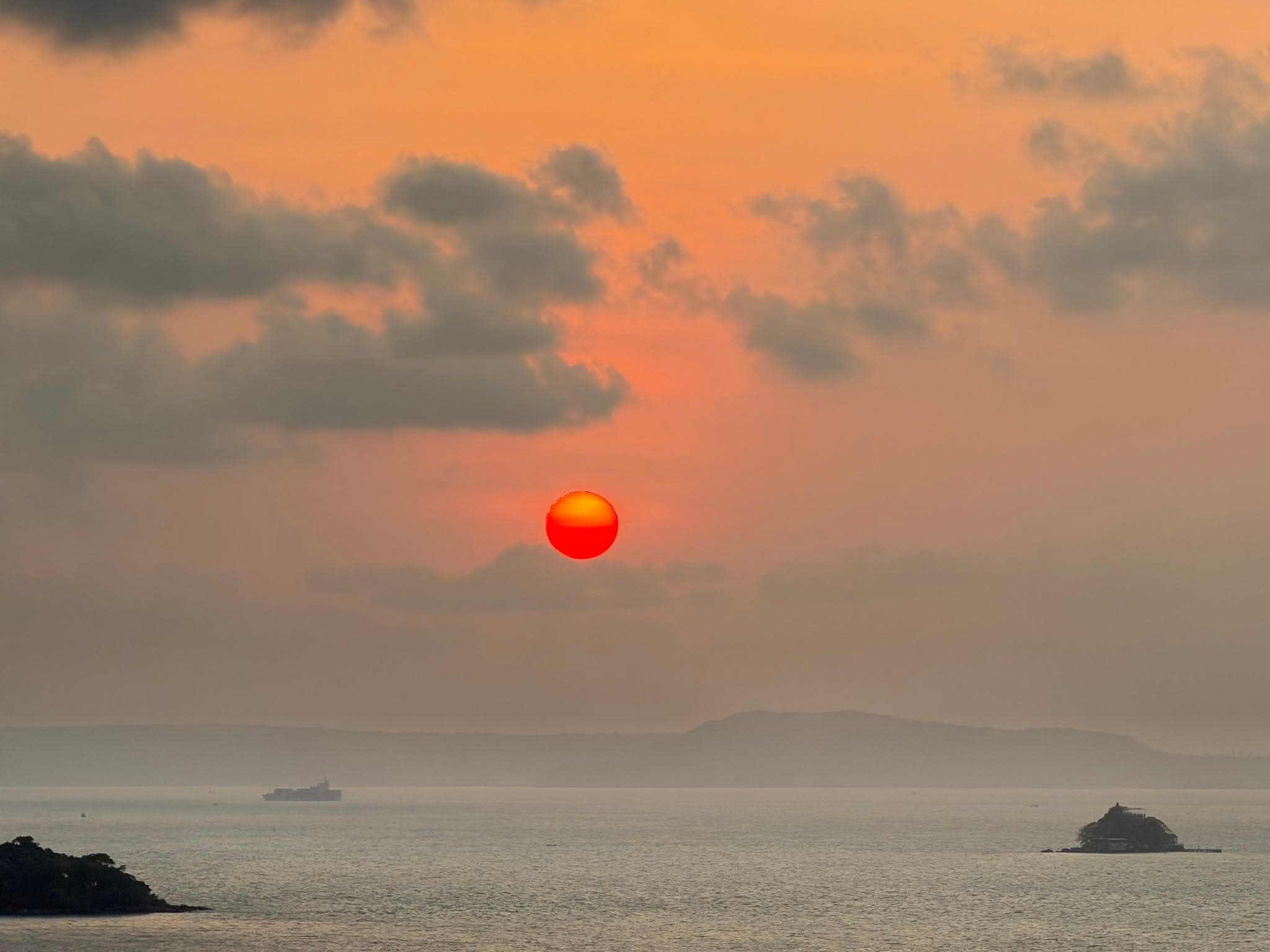 Sunset over the sea