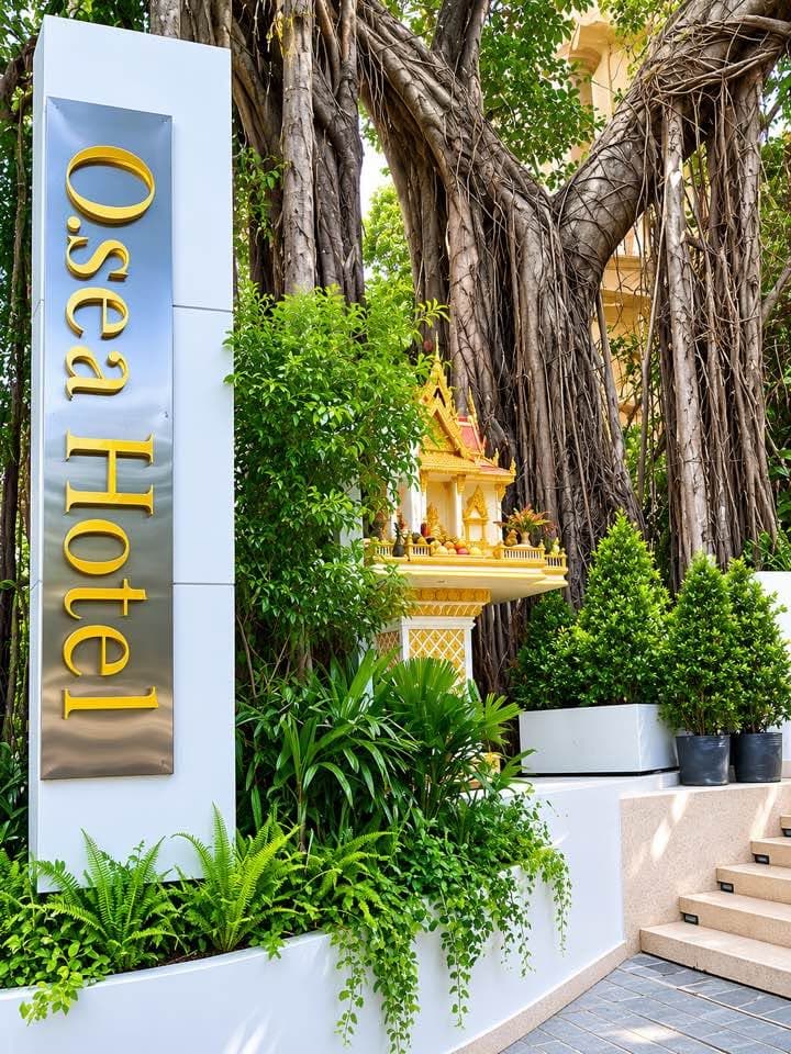 Osea Hotel garden sign