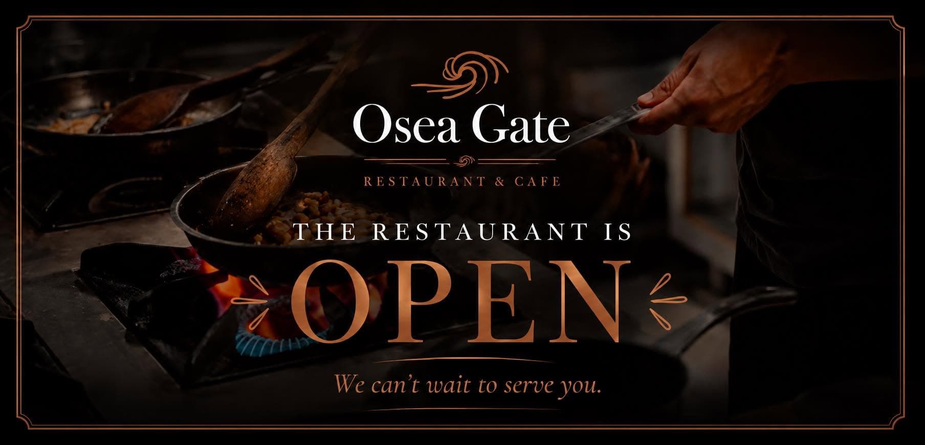 Restaurant opening artwork
