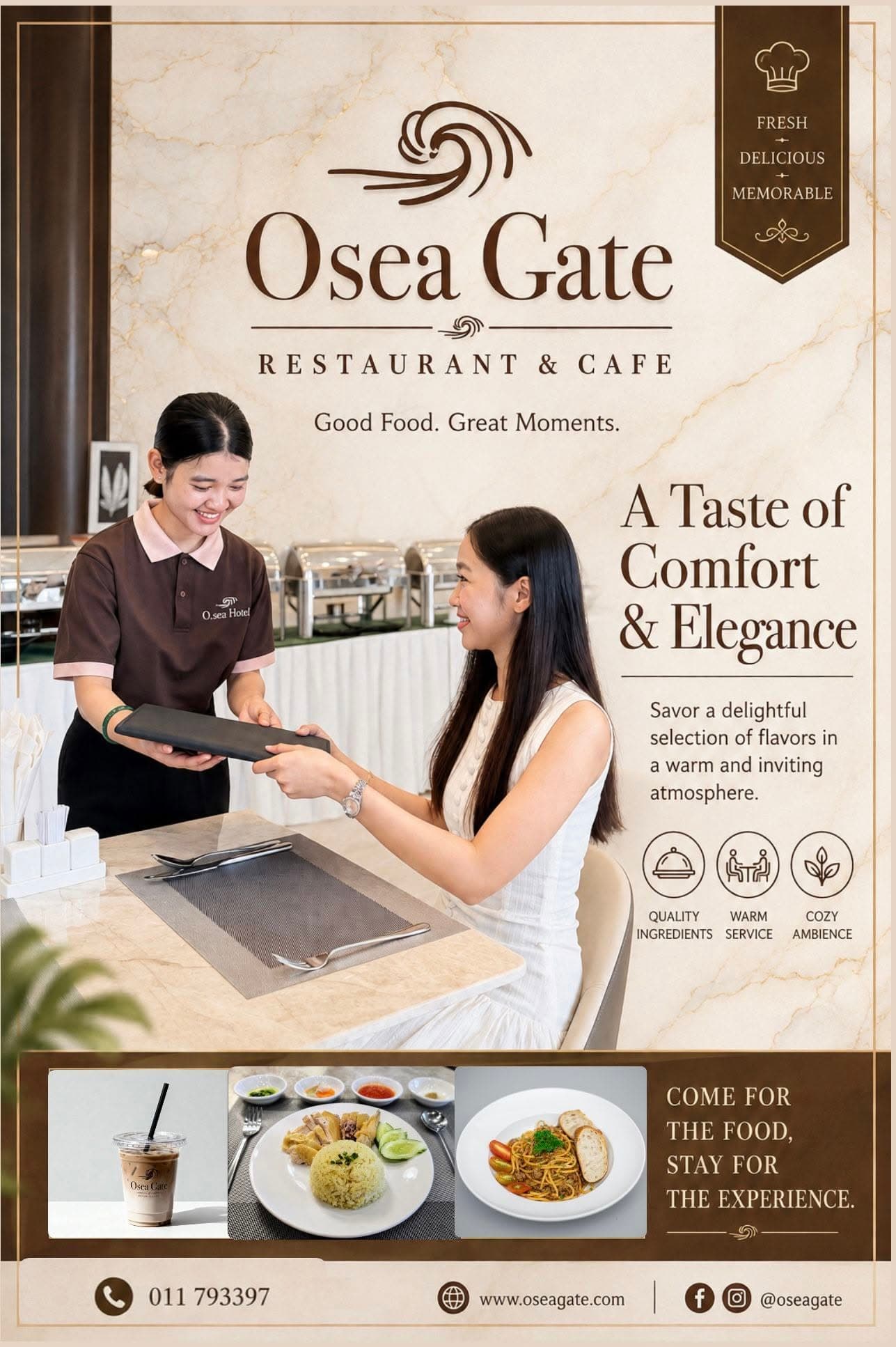 Restaurant welcome artwork