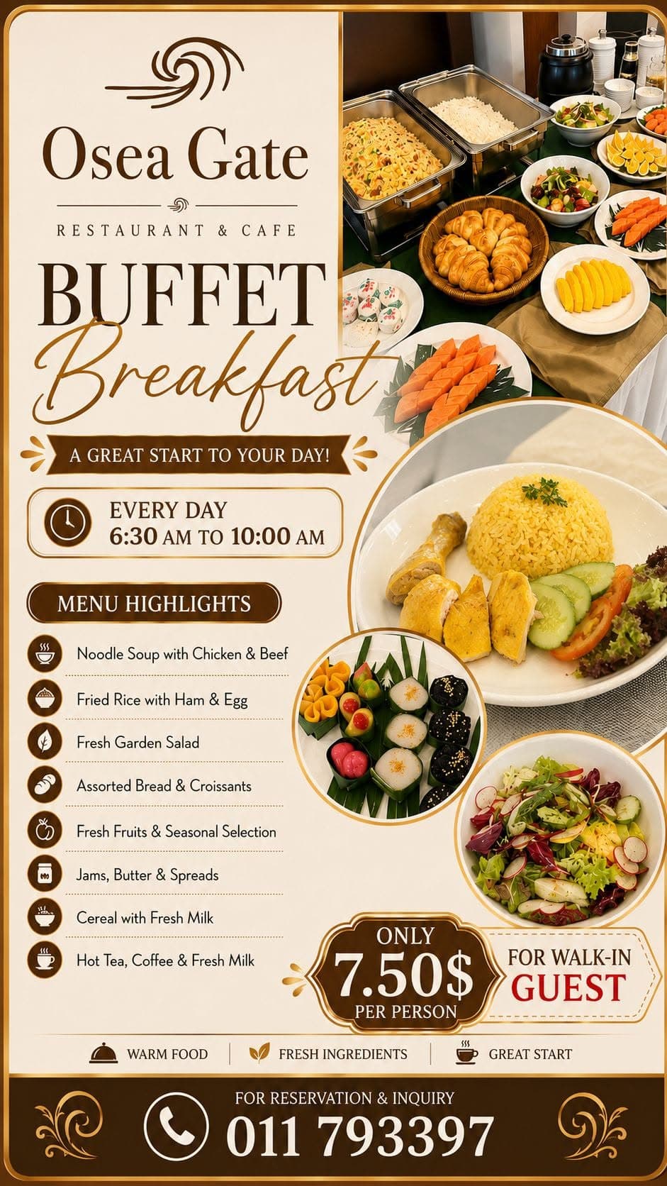 Breakfast buffet poster